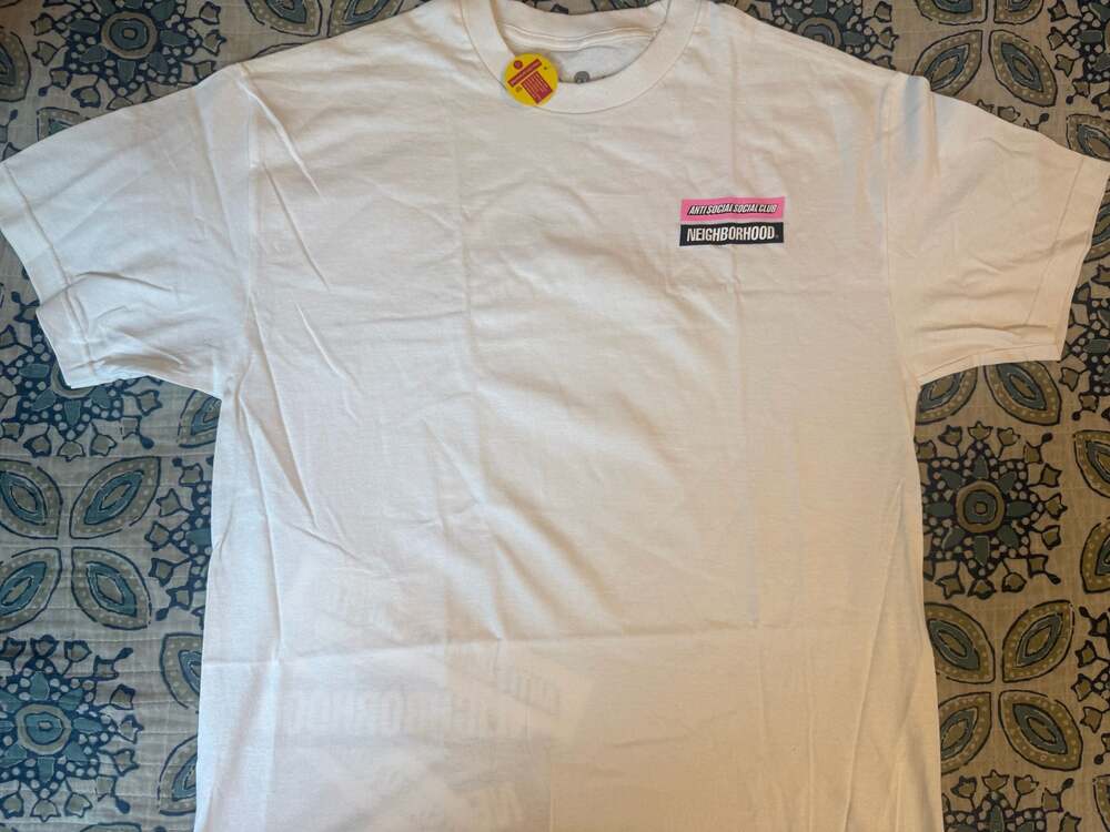 Anti Social Social Club x Neighborhood Stuck On You White T-Shirt